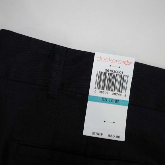 Dockers Women's Pure Shape Chino Pants Size 16 Medium NWT Black Mid Rise Khaki - Picture 8 of 8